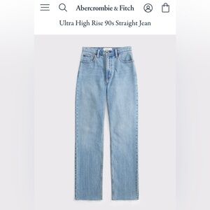 A&F Ultra High Rise 90s Straight Jean